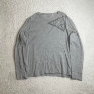 Y2K guess jeans men's grey long sleeve thermal skater grunge xl‎